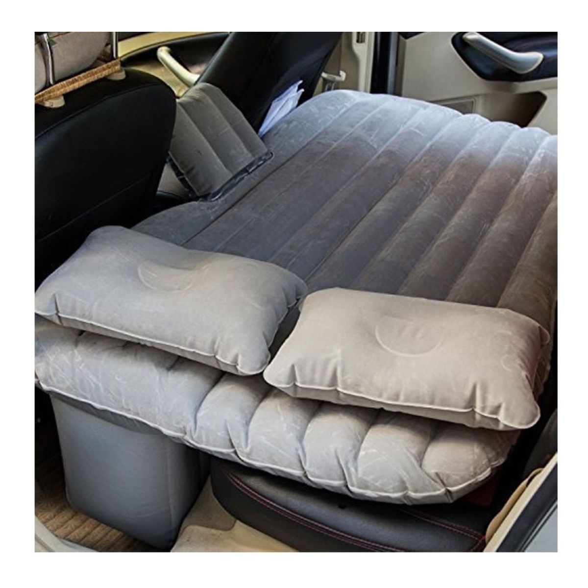 GENERICO - Colchon Inflable Para Auto Almohada Con Compresor Viajes