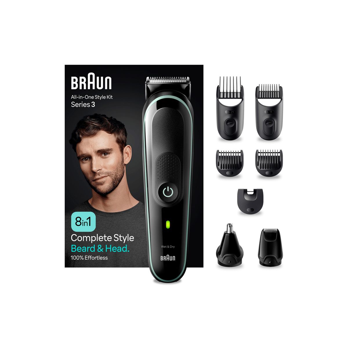 BRAUN - Cortapelos Braun Series 3 MGK3441 8 en 1 Style Kit