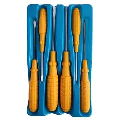 GENERICO - Set de Herramientas Destornilladores Cruz Paleta 6 Piezas