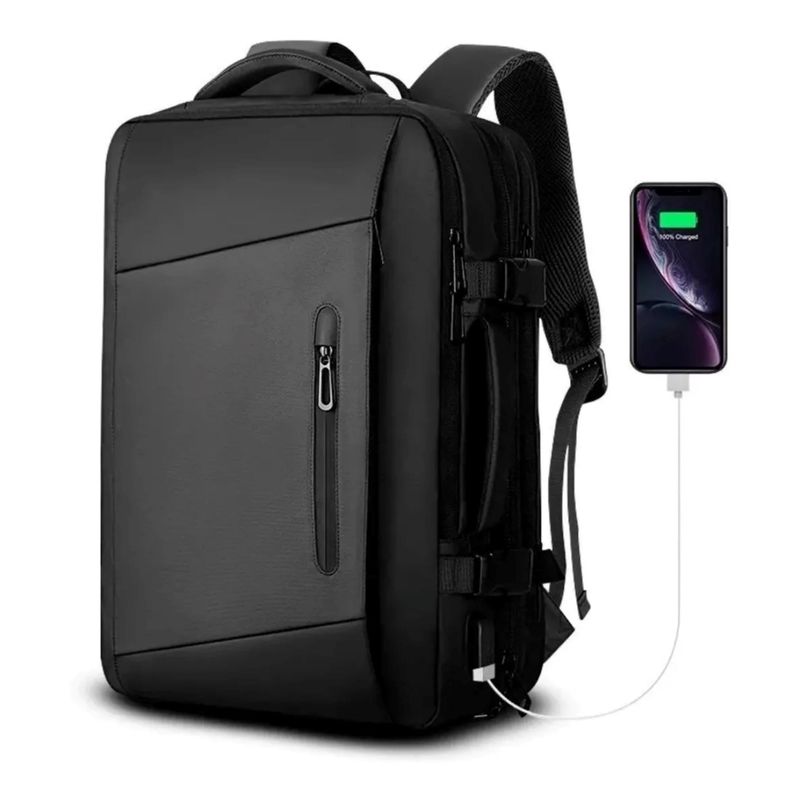 MUNDO MAGIA - Mochila Maleta Impermeable Antirrobo Expansible 35l Usb