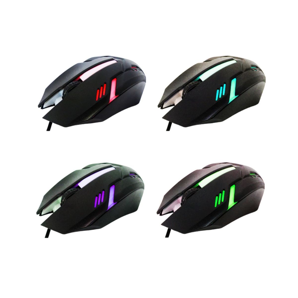GENERICO - Mouse Gamer Con Luz Led Cambia Color Cable Usb Modelo Q52.