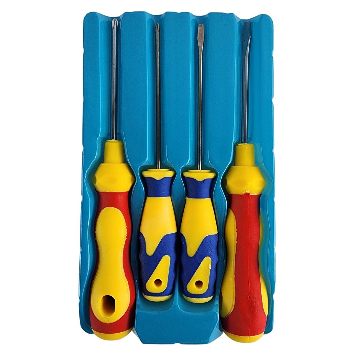 GENERICO - Set de Herramientas Destornilladores Cruz Paleta 4 Piezas Manual