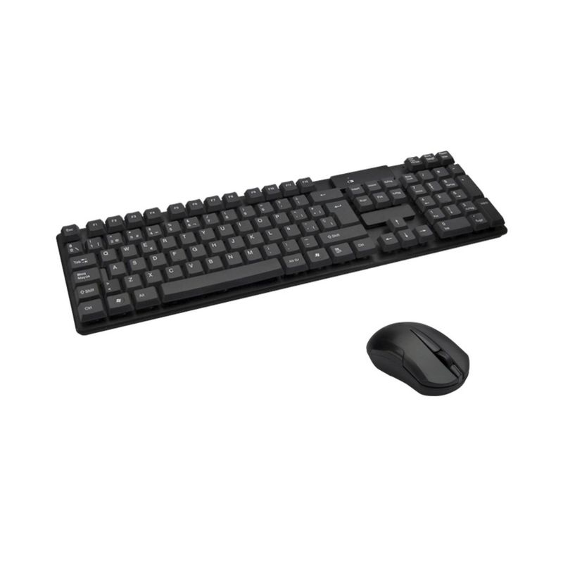GENERICO - Kit Combo Teclado y Mouse Usb Wireless Con Adaptador TJ808.