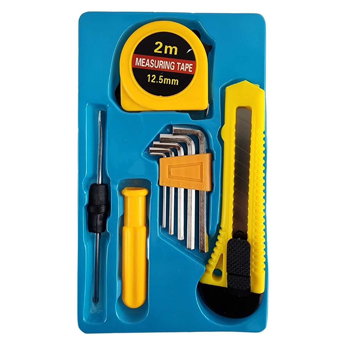 GENERICO - Set Herramientas Presicion Llave Allen Cutter Huincha 5 Piezas