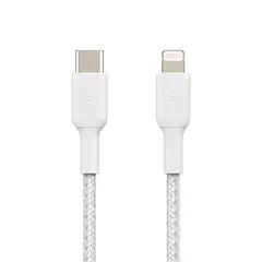BELKIN - Cable trenzado USB-C a Lightning BOOST CHARGE Blanco
