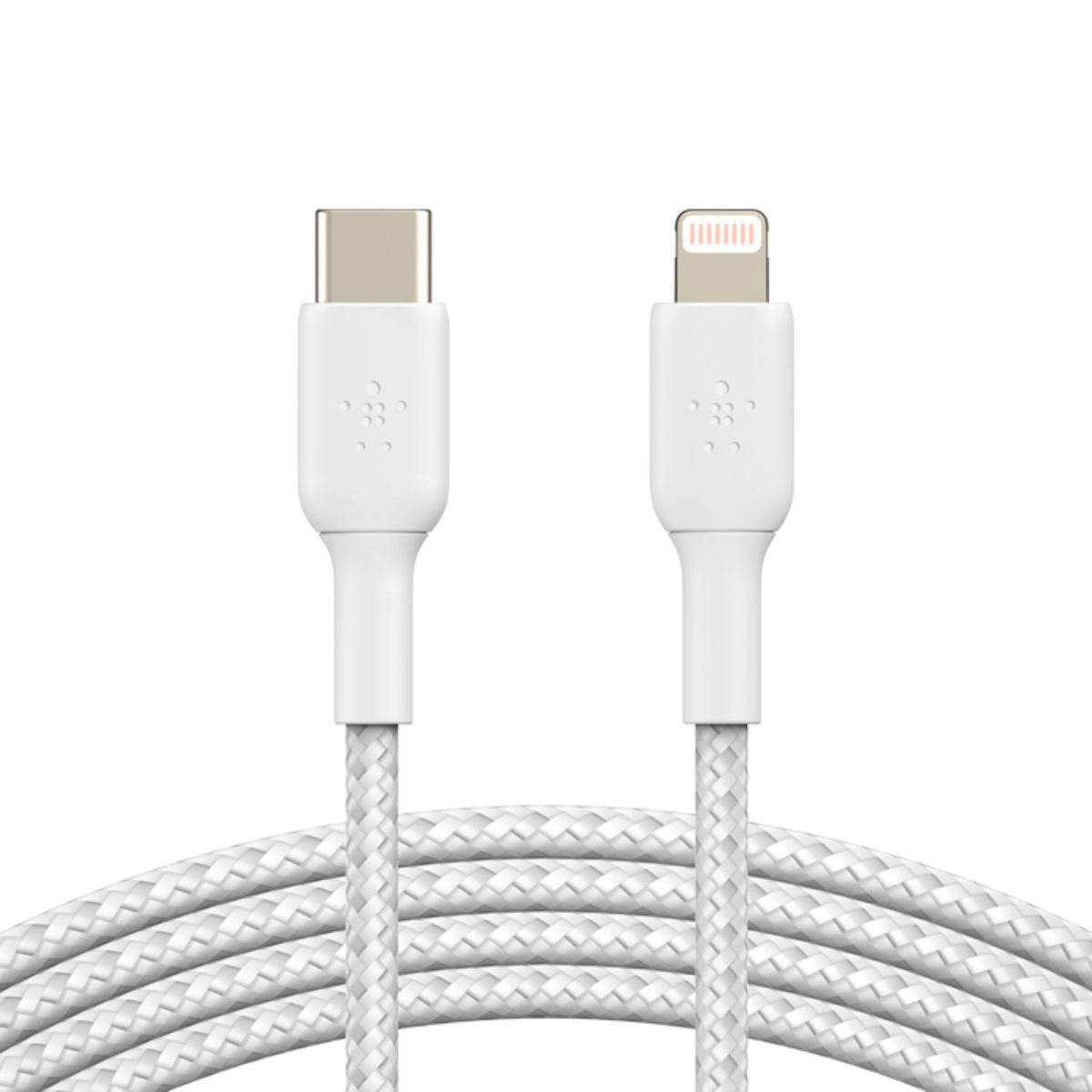 BELKIN - Cable trenzado USB-C a Lightning BOOST CHARGE Blanco