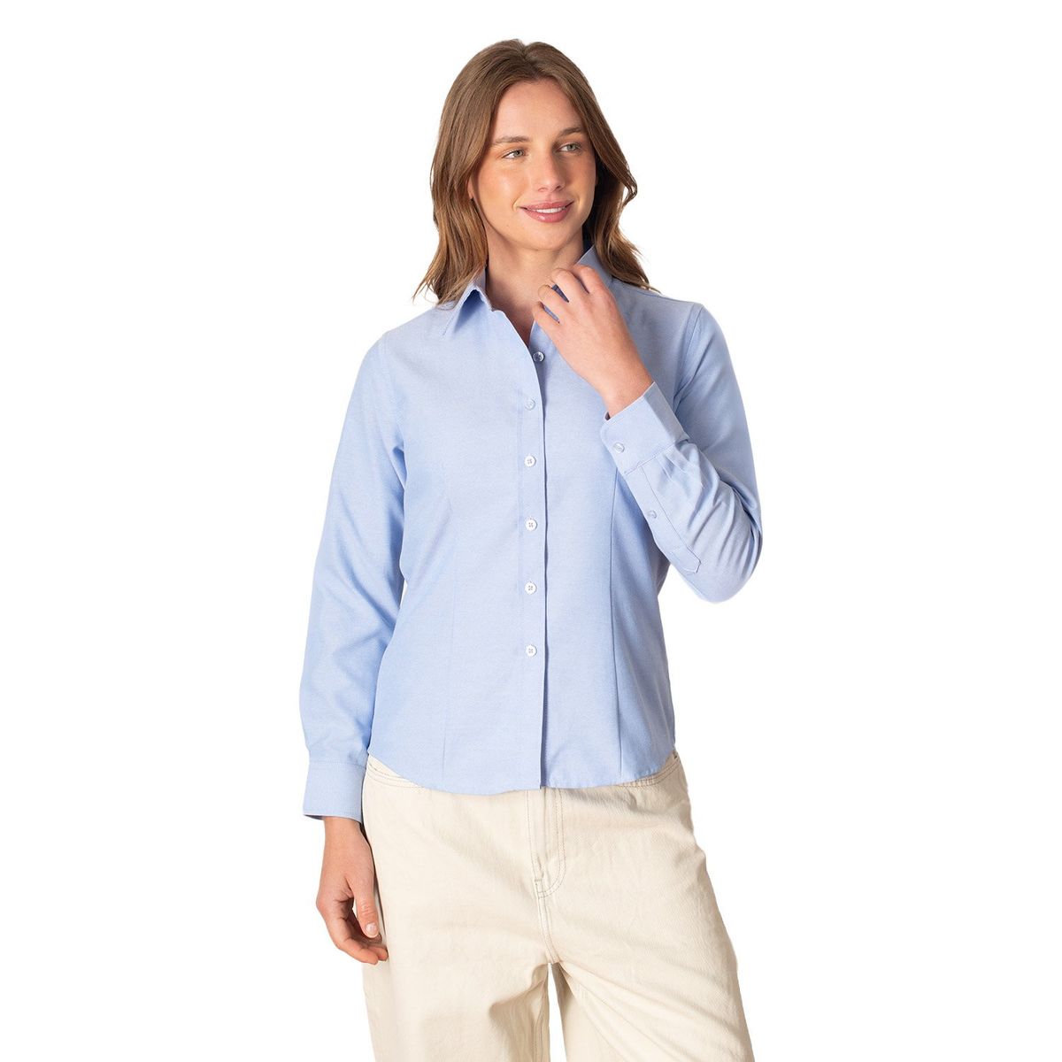 INDUSBORD - Blusa Mujer Oxford Premium Manga Larga Uv Indusbord