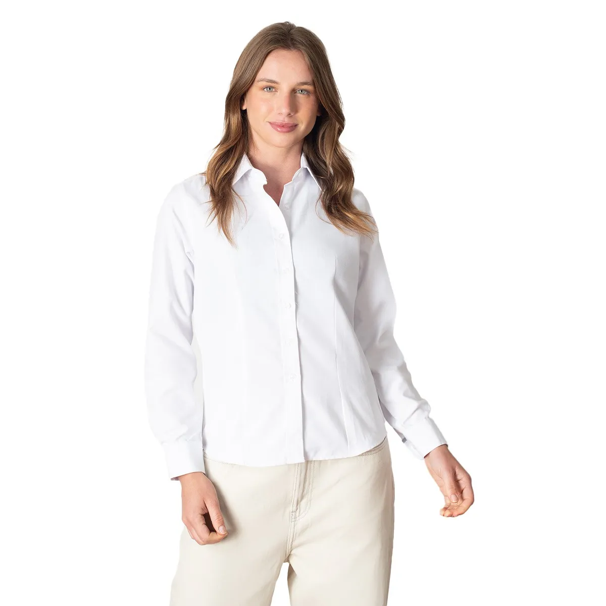INDUSBORD - Blusa Mujer Oxford Premium Manga Larga Uv Indusbord