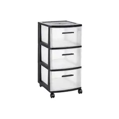 QRUBBER - Cajonero 3 Niveles Eclypse Negro MQ