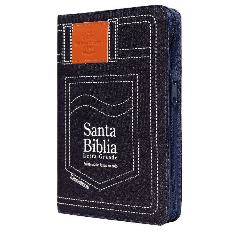 SOCIEDADES BIBLICAS UNIDAS - Biblia Jeans Letra Grande Reina Valera 1960 Cierre Índice