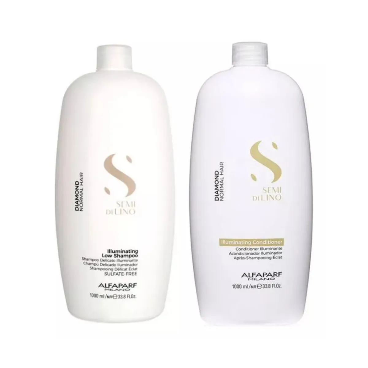 ALFAPARF MILANO - Pack Shampoo Y Acondicionador Illuminating Semi Di Lino Alfaparf 1L