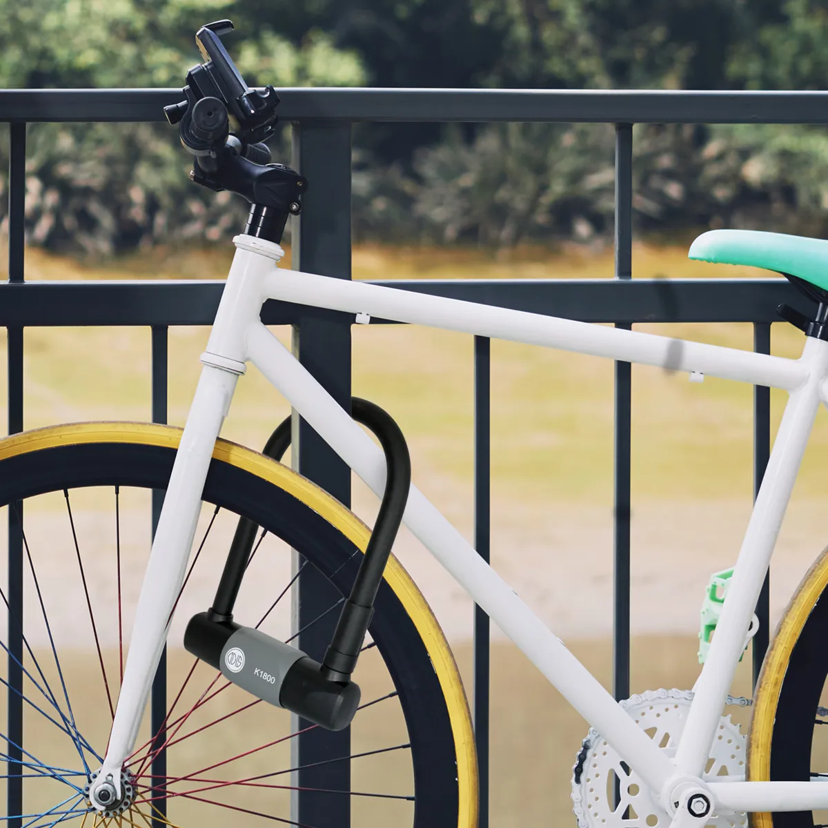 ODIS - Candado Bicicleta U Lock Odis K1800 18x186mm Grafito Llave Disco