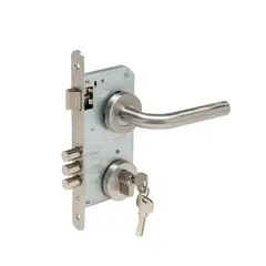 ODIS - Set de Acceso Cerradura Embutir 201 + Manilla 9380 - Plata