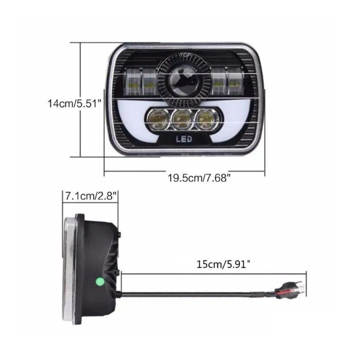 GENERICO - Faro Foco De Luz Neblinero Led 7 Pulgadas (par)