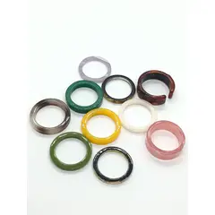 ELBAULDEJUMA - Conjunto set anillos resina color tallas varias y ajustable
