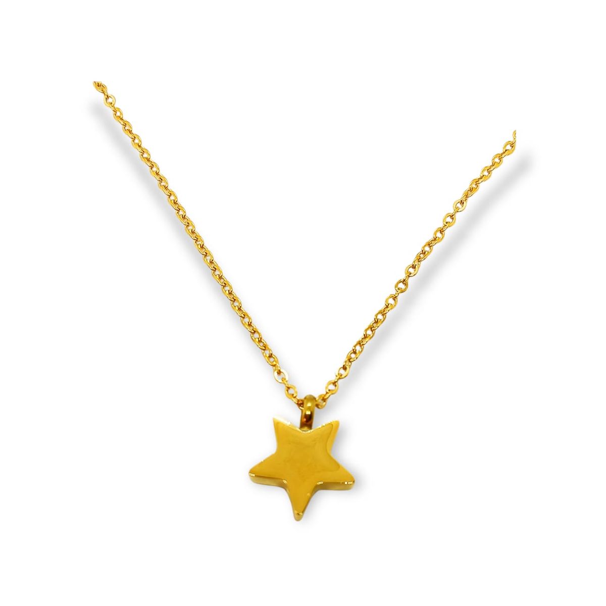 ELBAULDEJUMA - Colgante anfora urna cremacion estrella chapado en oro 18kl