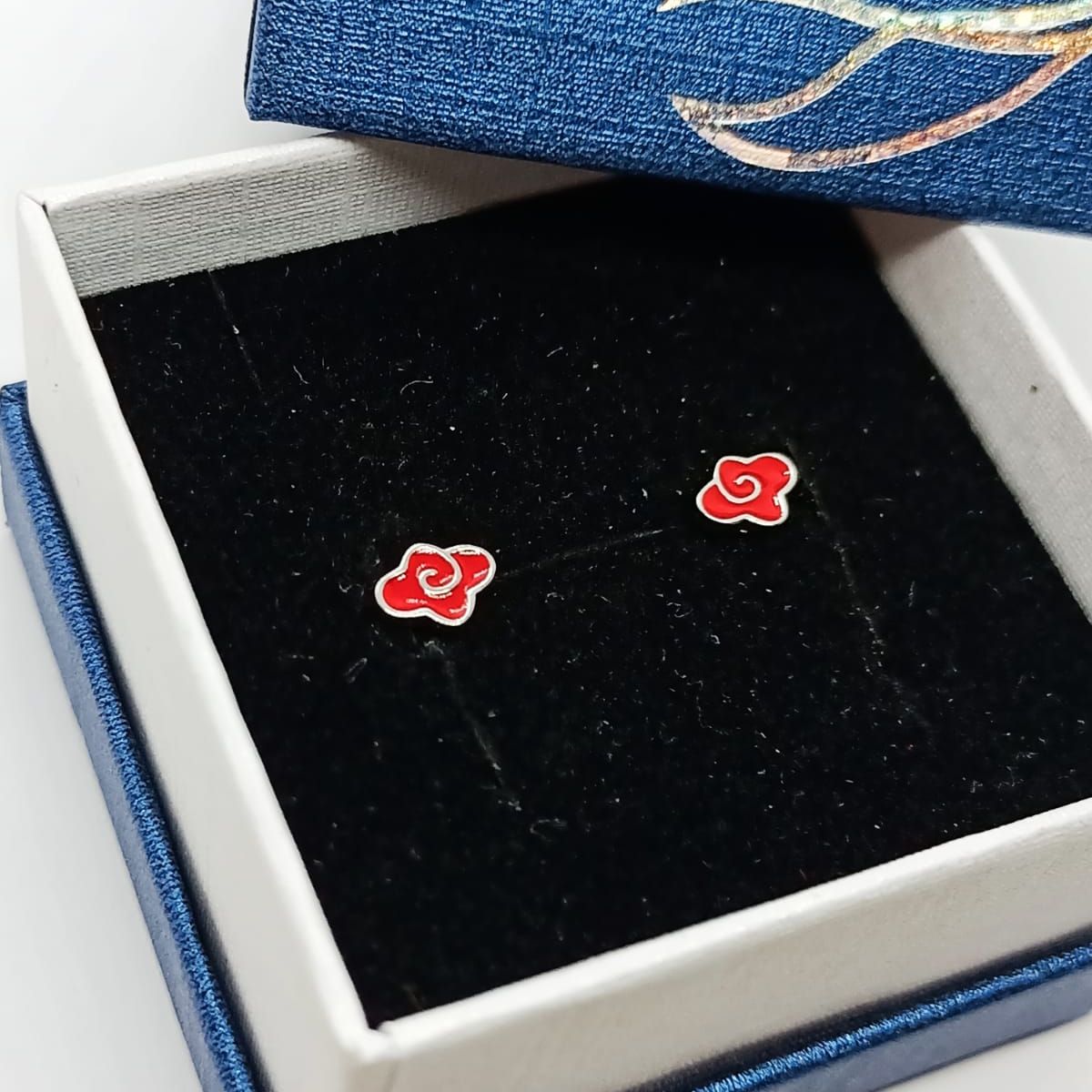 ELBAULDEJUMA - Aros nube roja akatsuki naruto plata 925 cosplay