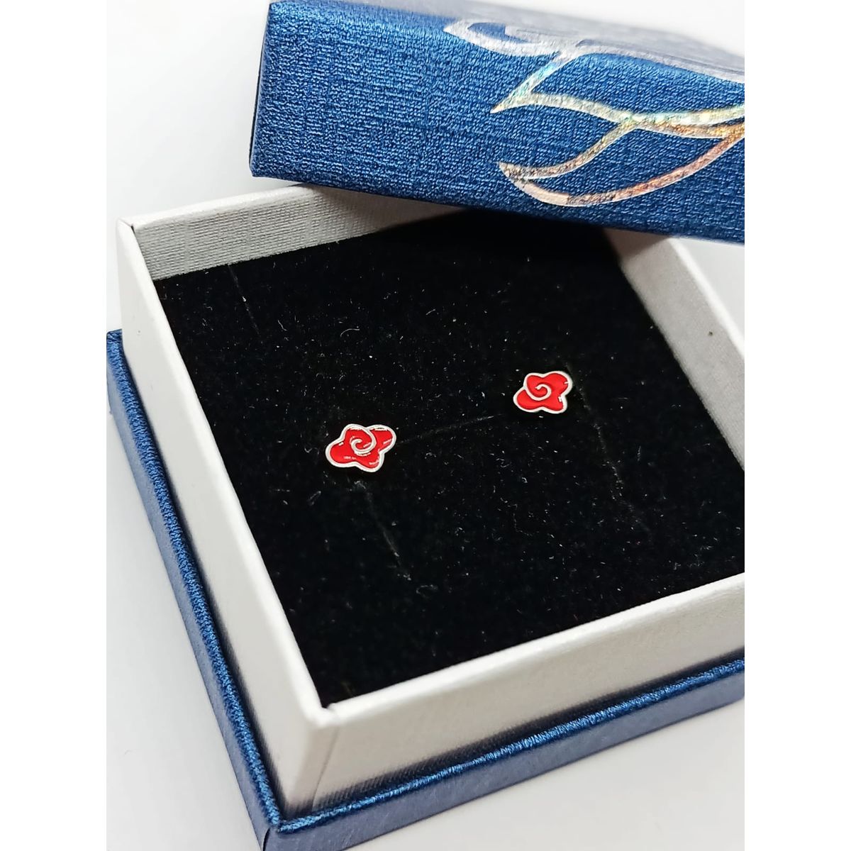 ELBAULDEJUMA - Aros nube roja akatsuki naruto plata 925 cosplay