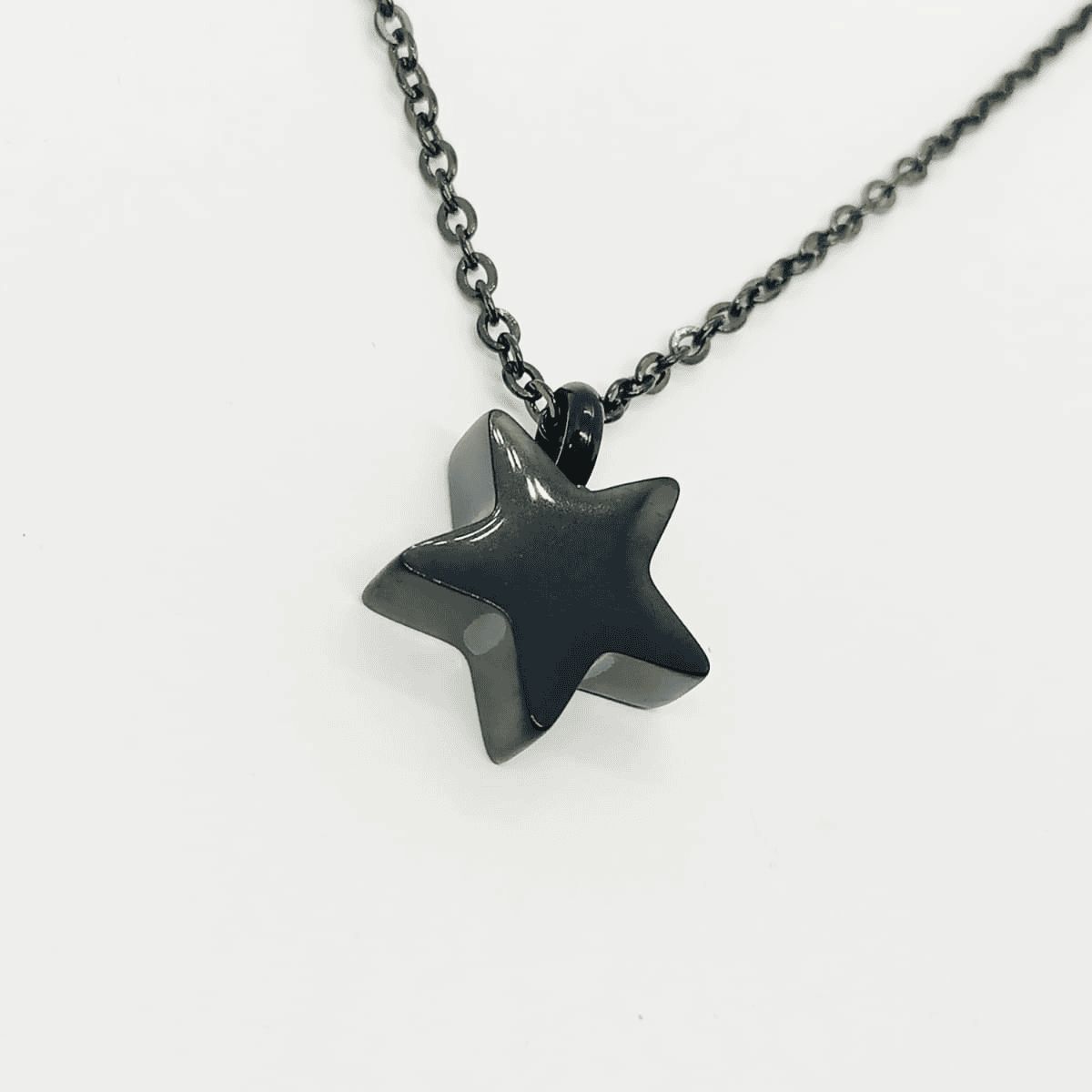 ELBAULDEJUMA - Colgante anfora urna cremacion ceniza estrella de luto hipoalergenica