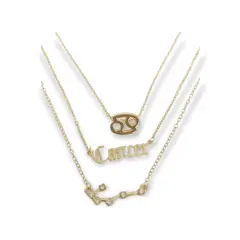 ELBAULDEJUMA - Collar multicapa 3 en 1 zodiaco constelacion signo Cancer