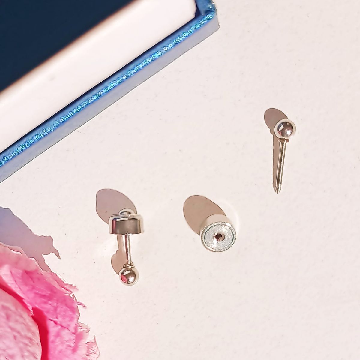 ELBAULDEJUMA - Aros pendientes seguridad esfera 3mm acero niña