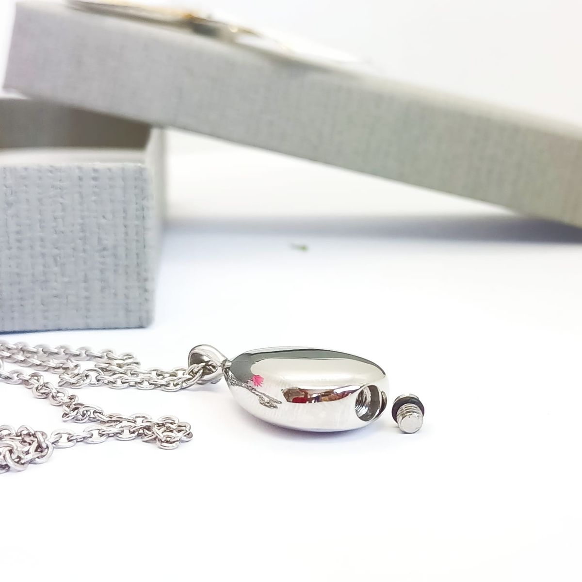 ELBAULDEJUMA - Colgante urna cremacion gota de agua cenizas amor