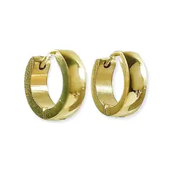 ELBAULDEJUMA - Aros bote argolla huggies punk rock chapada en oro 18k
