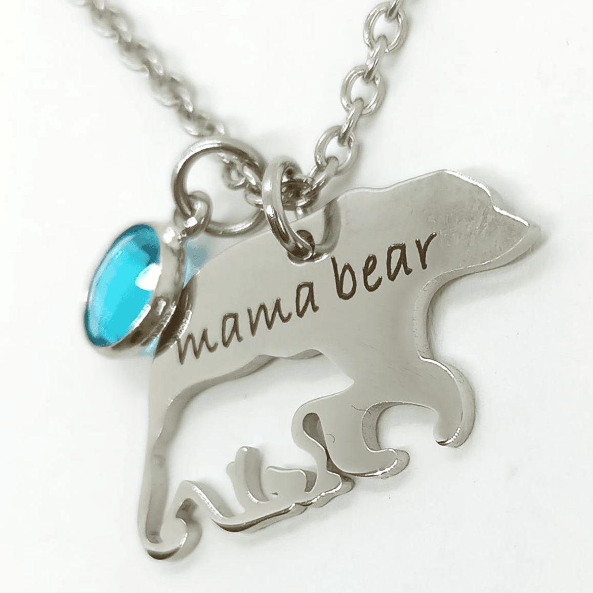 ELBAULDEJUMA - Collar largo mama osa mujer madre hijo amor eterno