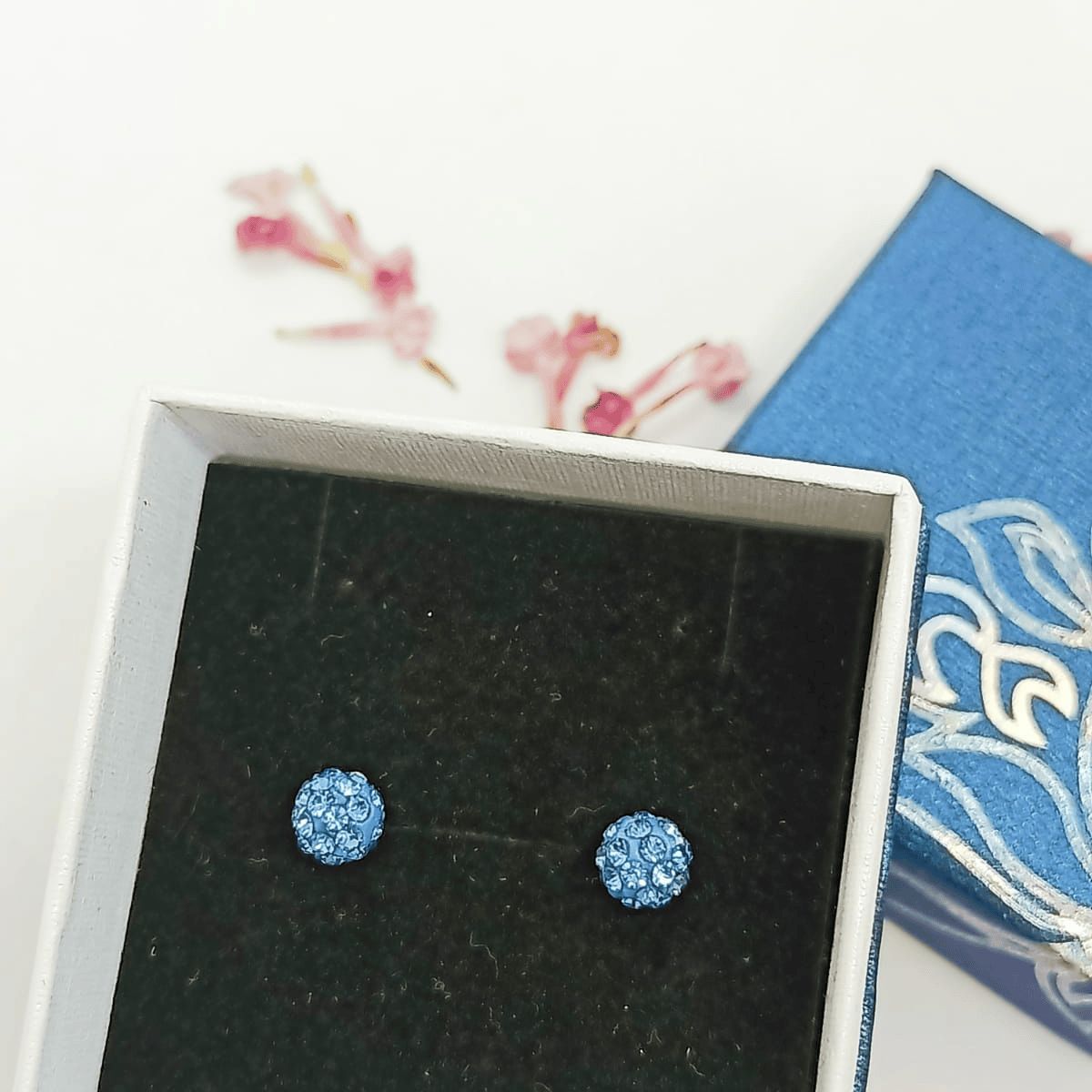 ELBAULDEJUMA - Aros seguridad punto luz bola fuego chapada en oro hipoalergénico