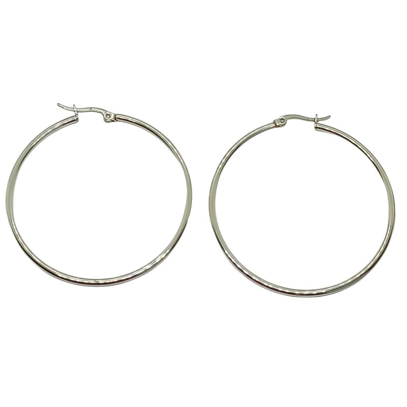 ELBAULDEJUMA - Aros argollas medianas 45 mm acero inoxidable