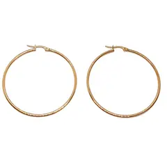 ELBAULDEJUMA - Aros argollas medianas 45 mm chapada en oro rosa18kl