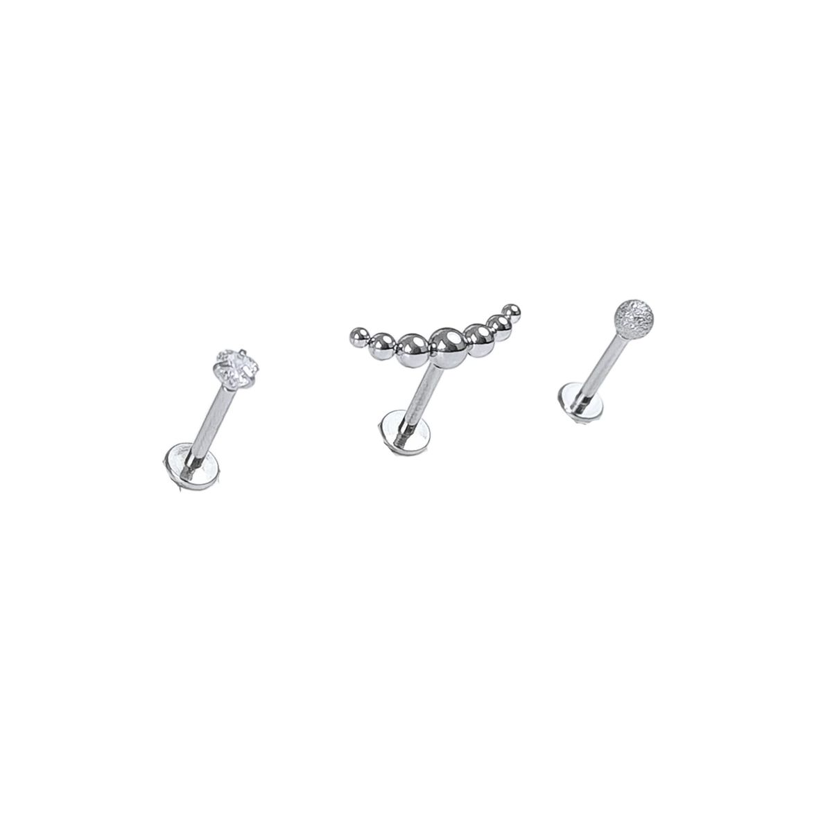 ELBAULDEJUMA - Conjunto set Piercing Modelo Nova Nostril Labret Punto Trepador