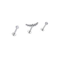 Conjunto set Piercing Modelo Nova Nostril Labret Punto Trepador