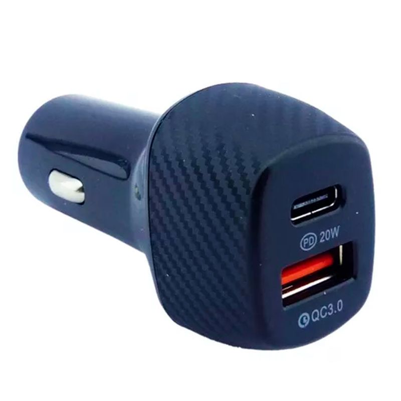 GENERICO - Cargador Rápido Para Auto Con Conexión Usb Y Tipo C 38w