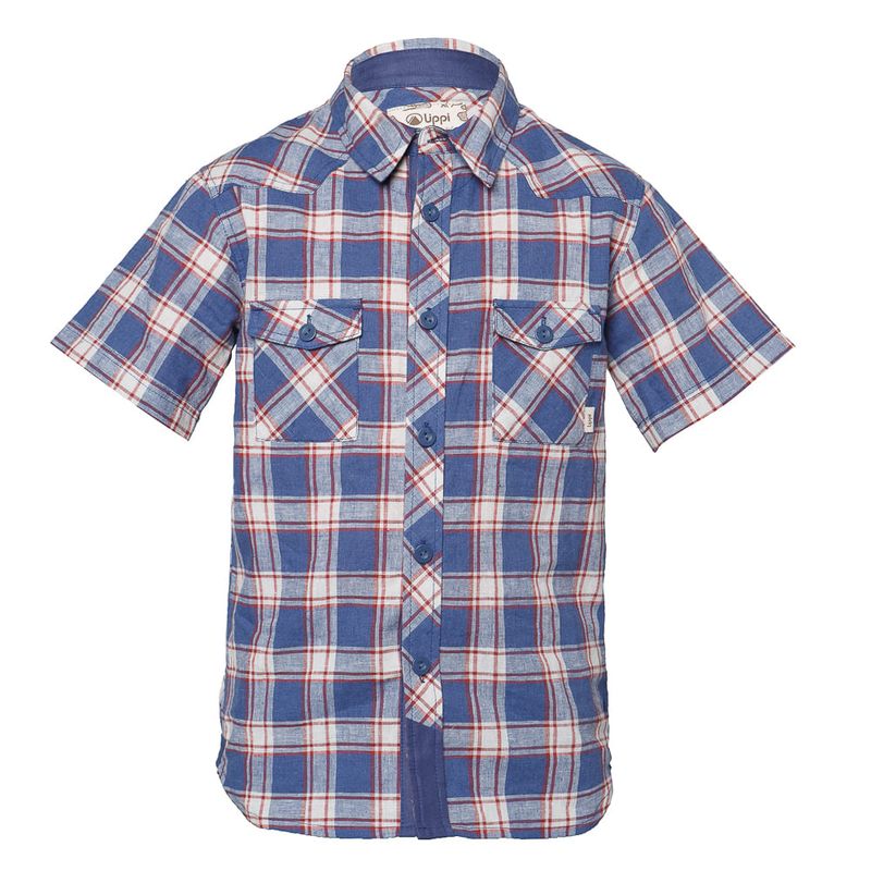 LIPPI - Camisa Niño Mountain Towns Shorts Sleeve Shirt Azul Grisaceo / Celeste Lippi