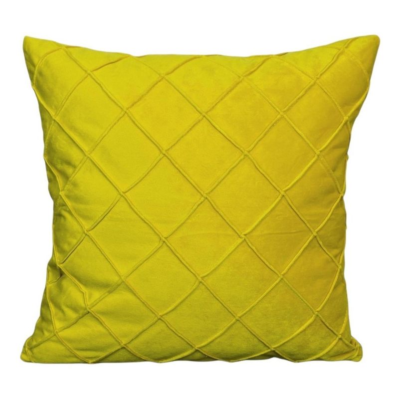 GENERICO - Fundas Para Cojin Tercipelo Rombo Velvet Variedad De Colores - Amarillo