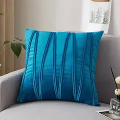 GENERICO - Funda De Cojin Terciopelo Pack 2 Unidades Con Diseño 45x45cm - Turquesa