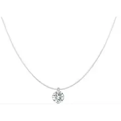 ELBAULDEJUMA - Colgante Collar Punto Luz Plata Gargantilla invisible