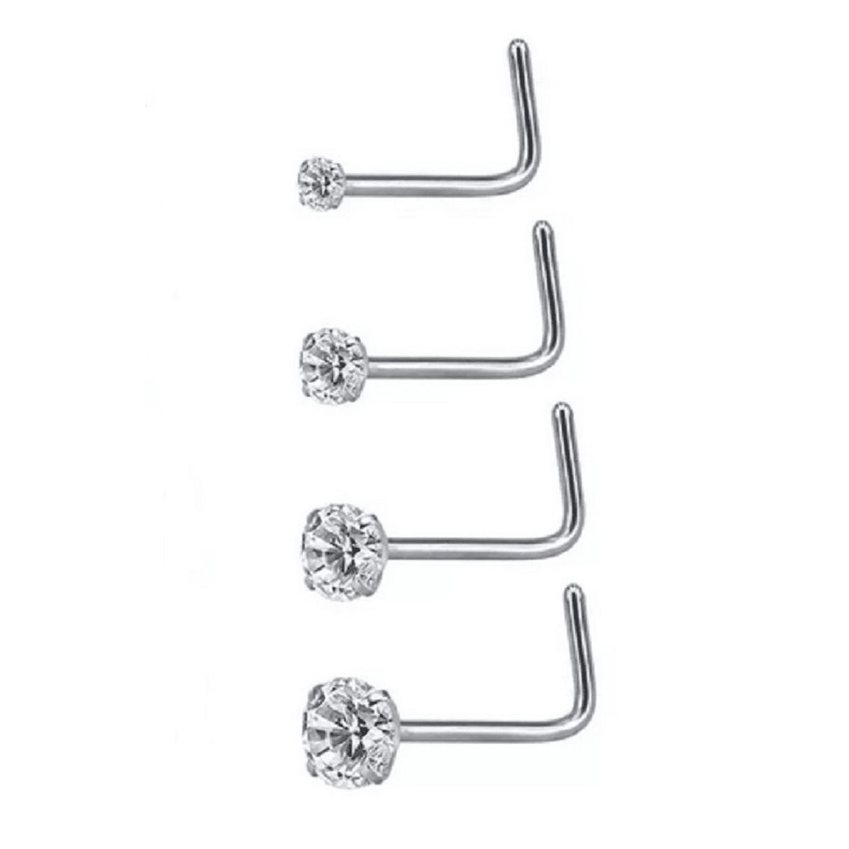 ELBAULDEJUMA - Pack conjunto Set 4 unidades piercing Hipoalergenico forma S o L