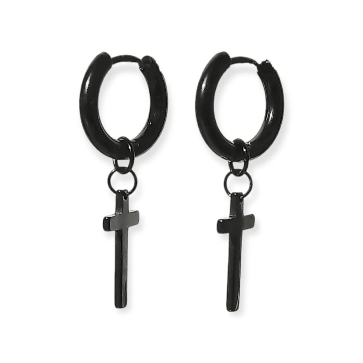 ELBAULDEJUMA - Aros cruz doble uso negro kpop cosplay