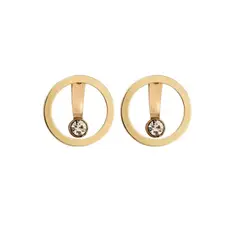 ELBAULDEJUMA - Aros redondos circulo infinito minimalistas zirconio