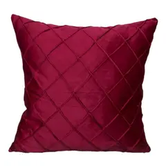 GENERICO - Fundas Para Cojin Tercipelo Rombo Velvet Variedad De Colores - Burdeo