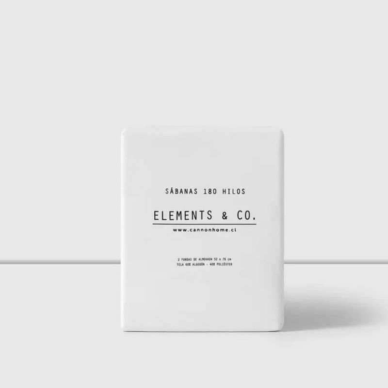 CANNON - Fundas de Almohadas Elements & Co Cannon Blanca