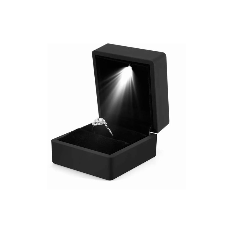 GENERICO - Caja Estuche Para Anillo De Compromiso Con Luz Led