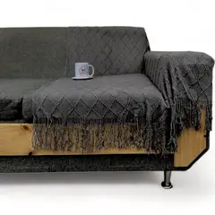 GENERICO - Manta Decorativa Estilo Nordico Para Sofa Sillon Cama - Gris oscuro