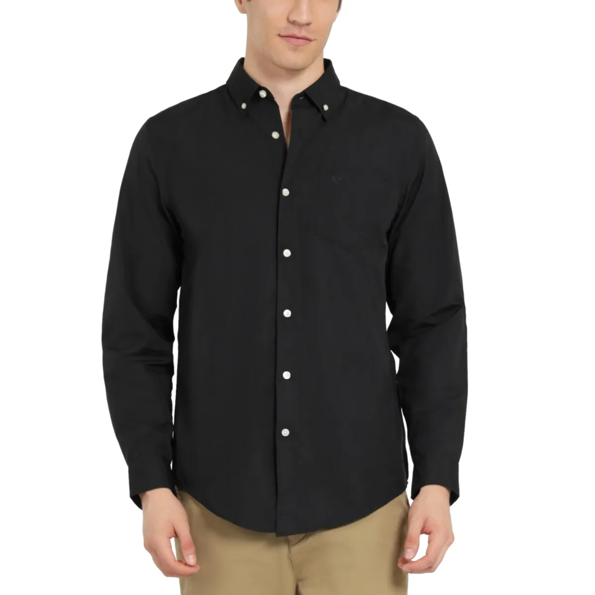 DOCKERS - Camisa Hombre Woven Refine Regular Fit Negro Dockers