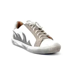 VANESSA GIL - ZAPATILLA DE CUERO LAURA BLANCA