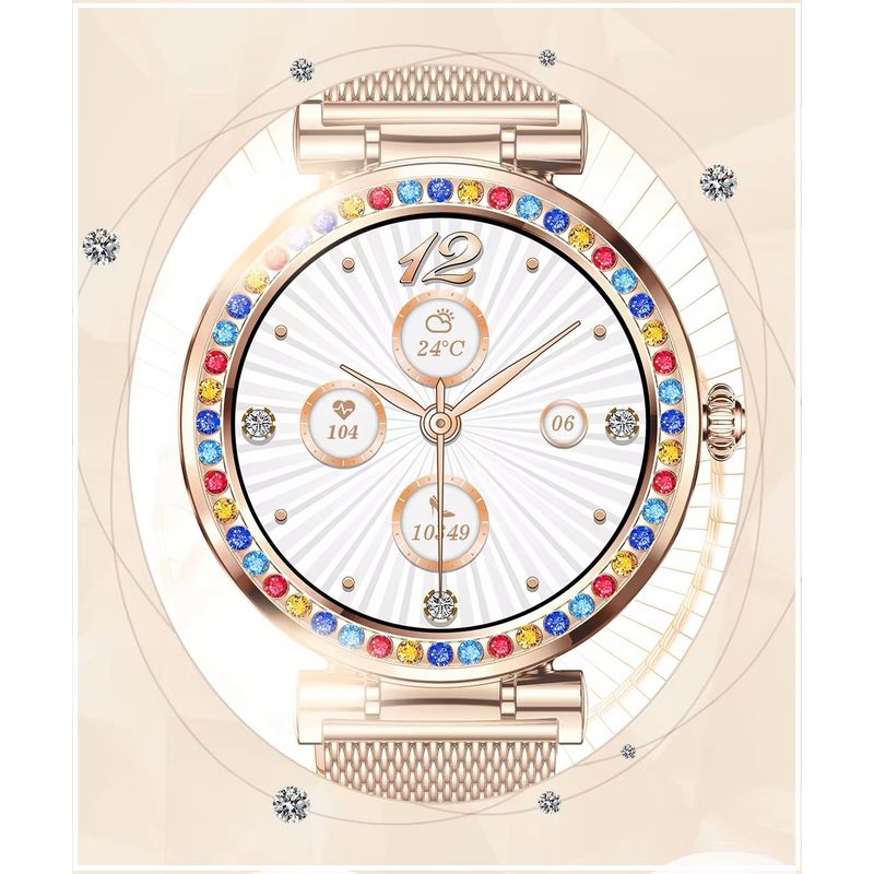 GENERICO - Smartwatch Elegante Femenino Pantalla Alta Definición Control Salud