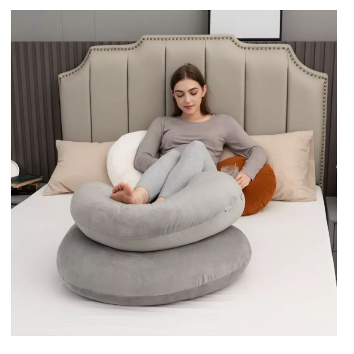 GENERICO - Cojín Almohada Maternal U + Funda Extra Suave- Multiusos