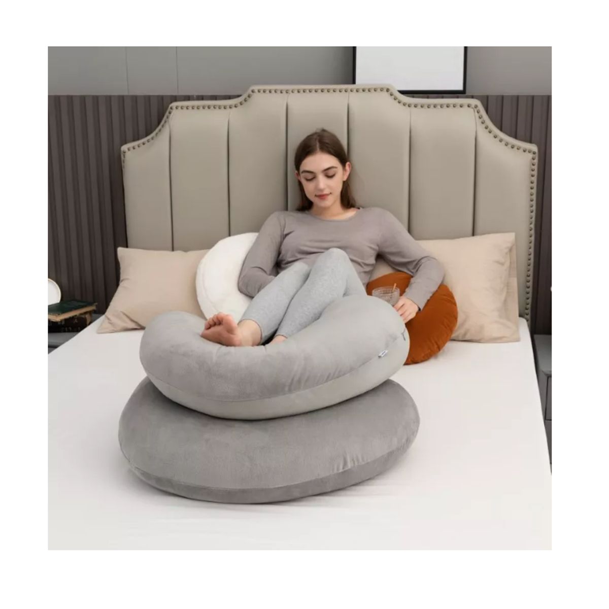 GENERICO - Cojín Almohada Maternal U + Funda Extra Suave- Multiusos